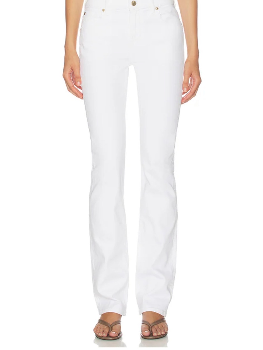 7 For All Mankind White Skinny Jeans